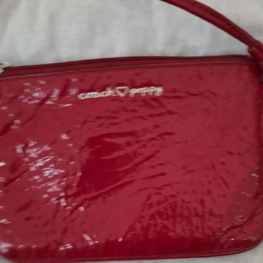 Coach Red Poppy Floral Wristlet - Picture 3 of 4
